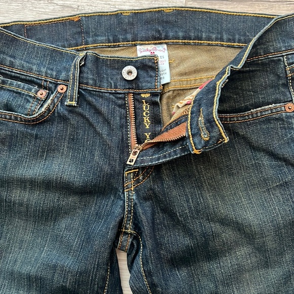 Lucky Brand Dungarees By Gene Montesano Sundown Straight Jeans Size 25 Reg - Picture 1 of 14